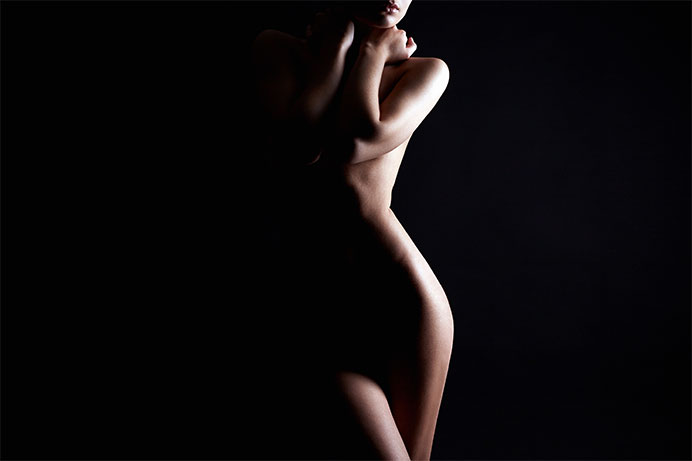 Körpersilhouette nackte Frau