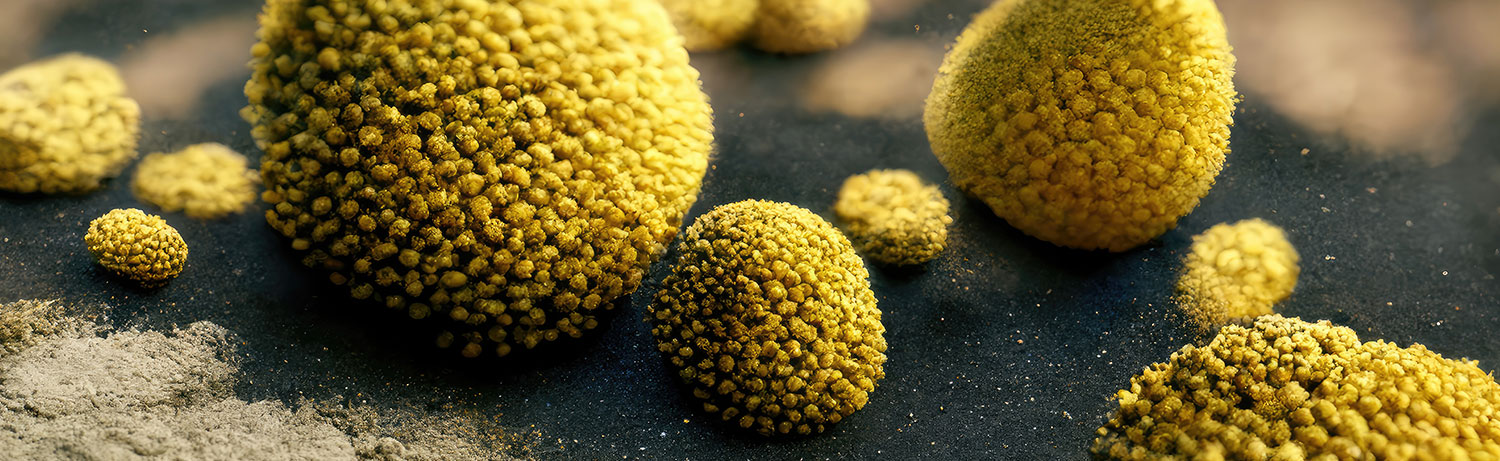 mikroskopisch vergrößerte Pollen